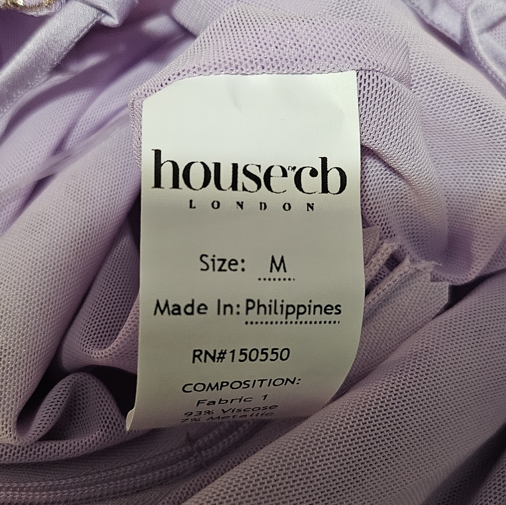 HOUSE OF CB 'Capriana'  Orchid Jacquard Satin Gown - Picture 5 of 6